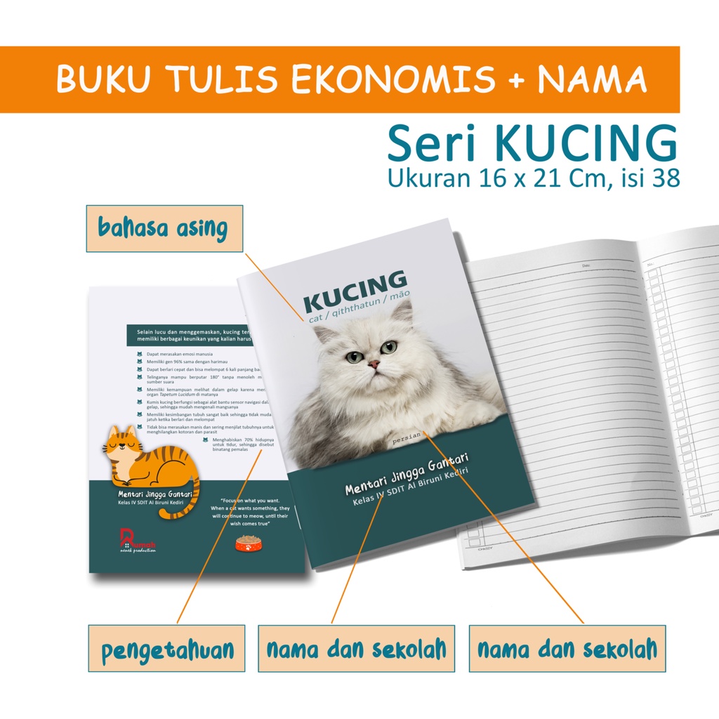 

BUKU TULIS SEKOLAH EKONOMIS SERI KUCING ISI 38 LEMBAR