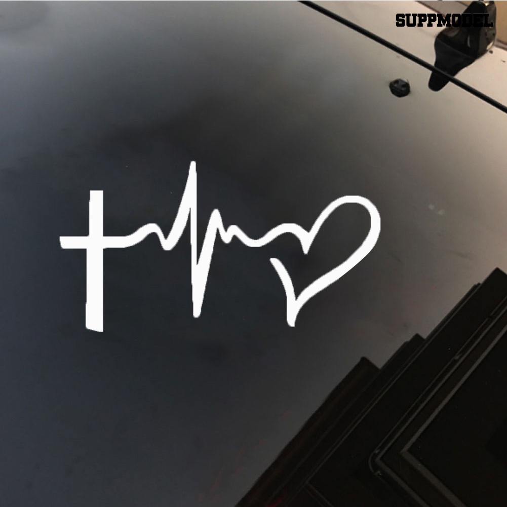 Stiker Decal Motif Tulisan Faith Hope + Gambar Hati Untuk Dekorasi Jendela / Bumper Mobil