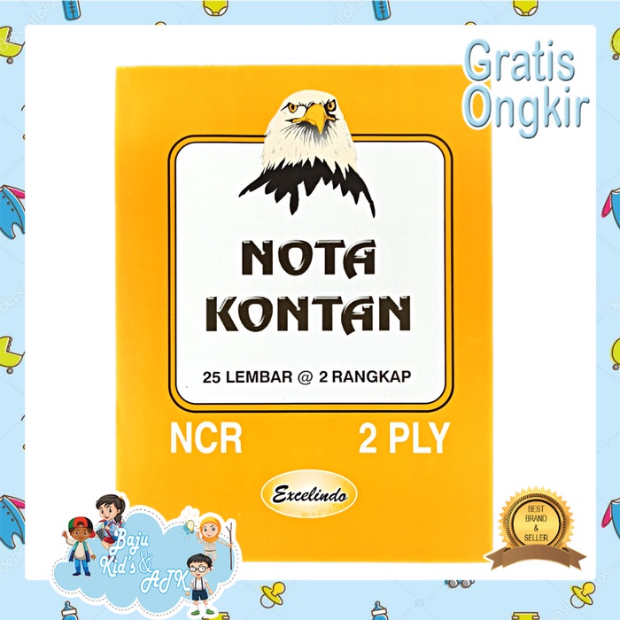 

CODE345 Buku Bon Nota Kontan 2 ply / Rangkap 2 Besar Excelindo (10 buku)