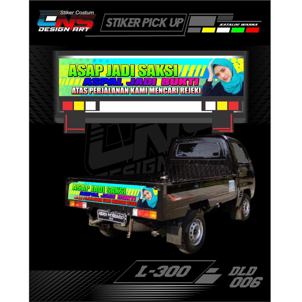 stiker pintu belakang carry ts 120 stiker variasi mobil pick up stiker mobil stiker pintu belakang a