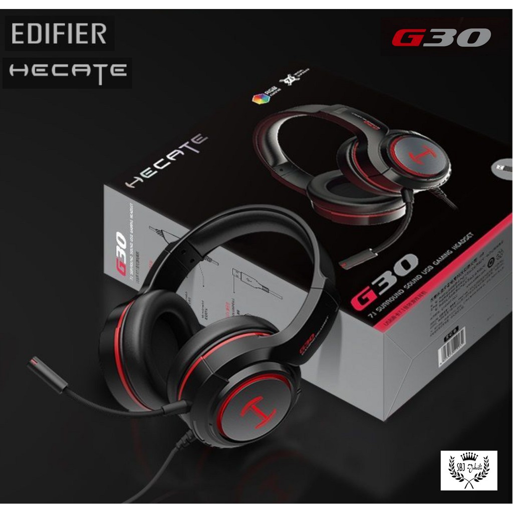 HEADPHONE HECATE G30 USB 7.1 Surround Headset 40mm Vibration BASS  Dengan Mic HEADPHONE GAMING EDIFIER HECATE