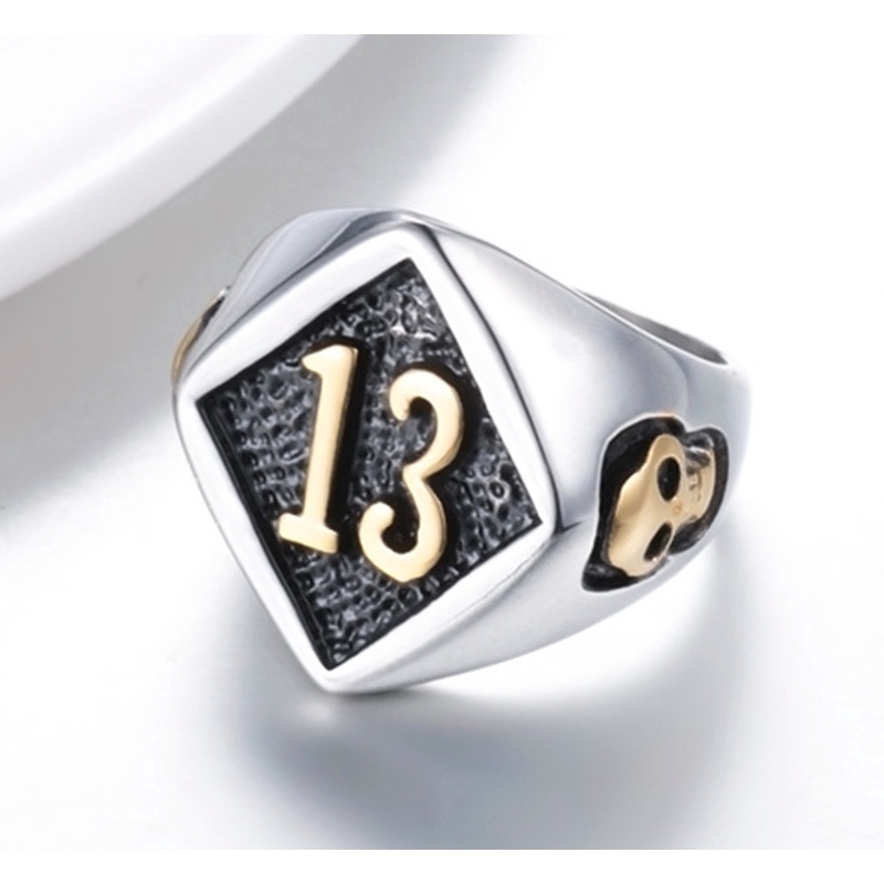 Cincin Vintage Bahan Stainless Steel 316L Warna Silver untuk Pria