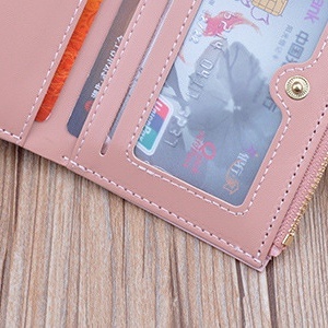 DOMPET LIPAT WANITA MINI GIVETHA WA544B5 KECIL TIPIS IMPORT KULIT HITAM SLOT KARTU UANG KOIN PENDEK REMAJA SIMPLE LUCU FASHION KOREA BRANDED BATAM KEKINIAN