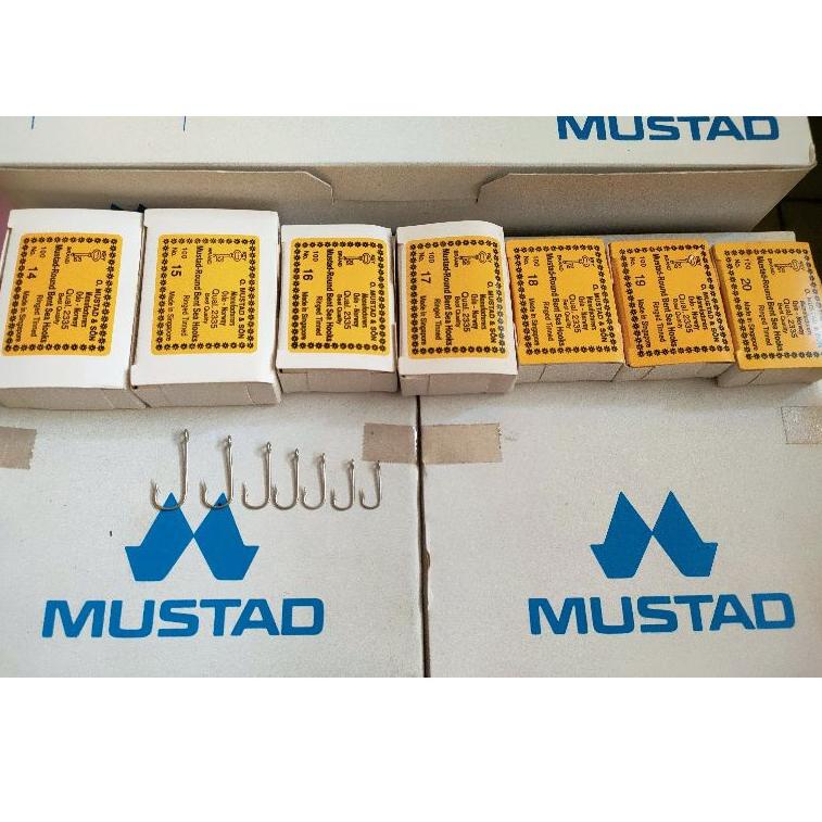 "AFA.14Jl22a" Kail Pancing Mustad Original Mata kail pancing mustad cap kunci no.14 sampai 20