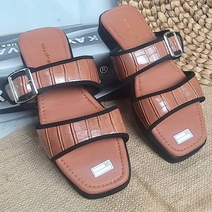 KAYZINEVA Sendal Wanita Flip Flop Croco F02