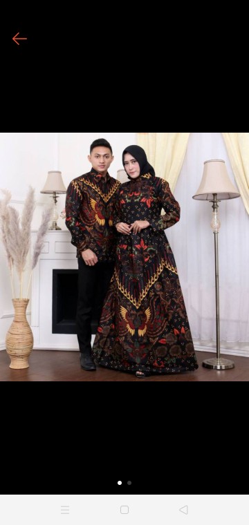 Maura Couple - Sania Ruffle Batik Couple Batik Nusantara Ori Ndoro Jowi Dnt Garansi Termurah