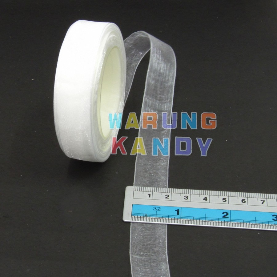 

Pita Organdi Polos 3/4” Inch / 2cm Putih