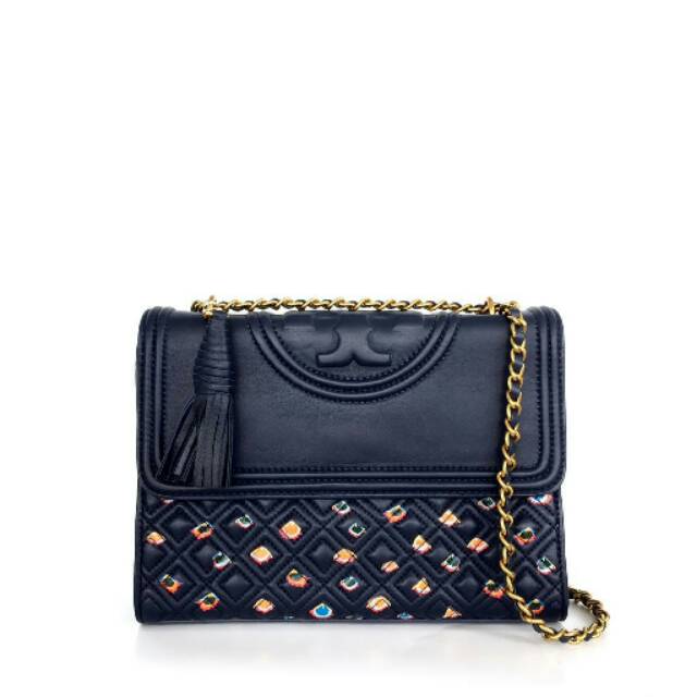 Tory Burch tb toryburch fleming 27 printed convertible diamond crossody tas selempang ORI ORIGINAL