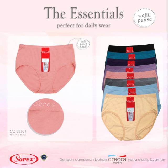 CD Celana Dalam Wanita SOREX 02501 size L,EL,QL