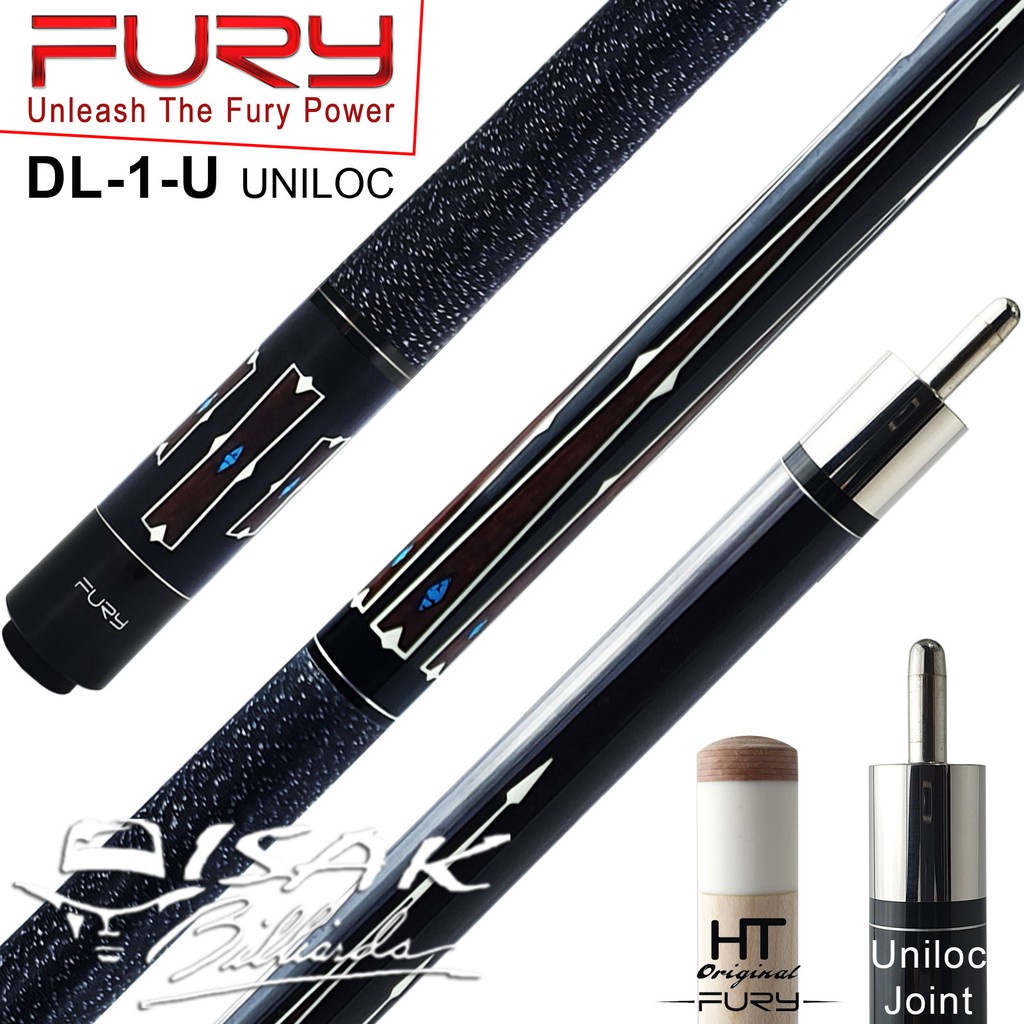 Fury DL-1-U Cue - Uniloc Billiard Pool Stick Biliar Stik Furi Unilock