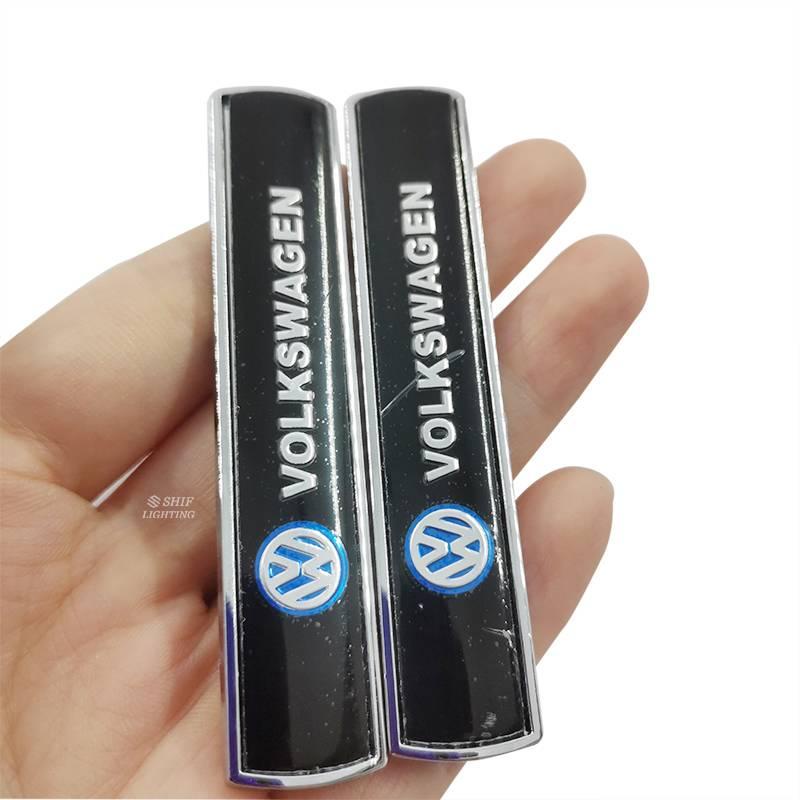 2pcs Stiker Emblem Logo Volkswagen Bahan Metal Untuk Fender Samping Mobil Vw Volkswagen