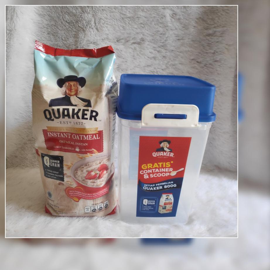 

[KODE BARU 25] Quaker Oatmeal 800 gr bonus Container Cantik TERLARIS!!!