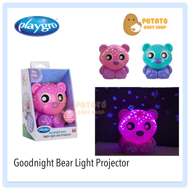 Playgro - Goodnight Bear Light Projector Lampu Tidur Anak Bayi