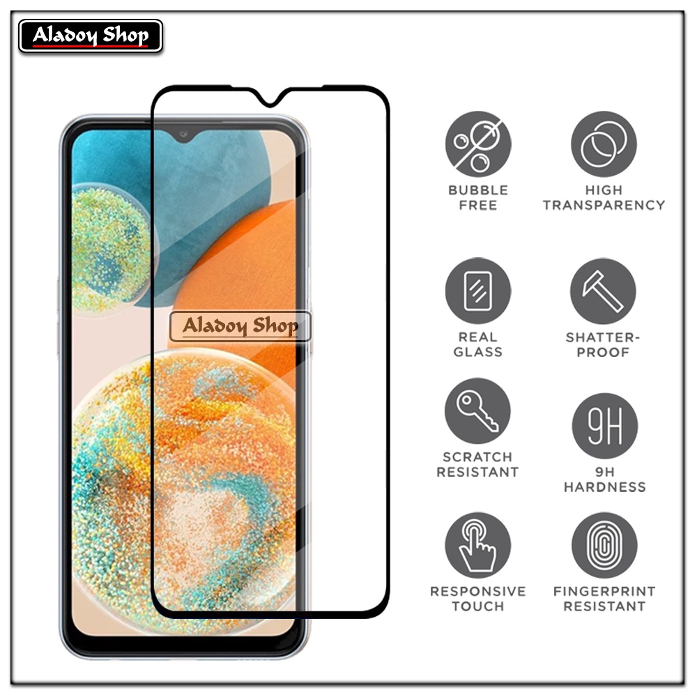 PROMO 3 IN 1 PAKET Tempered Glass SAMSUNG A23 5G Free Tempered Glass Camera dan Skin Carbon