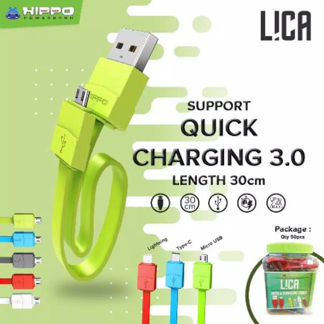 Hippo Kabel Data Lica Type Micro/ lph lightning /Type-C3