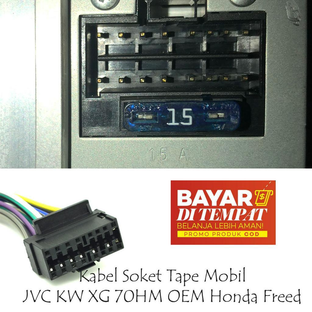 Soket Head unit Tape Mobil JVC KW XG70HM (HU OEM Honda Freed)