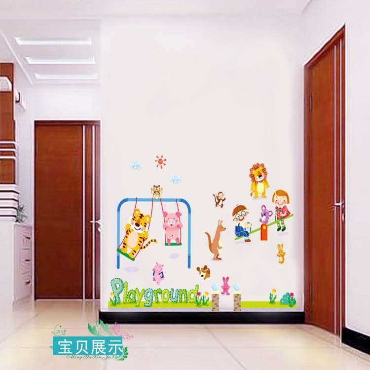 RELIZA WALL STICKER PLAYGROUD AYUNAN ANAK HEWAN AY892 STIKER DINDING