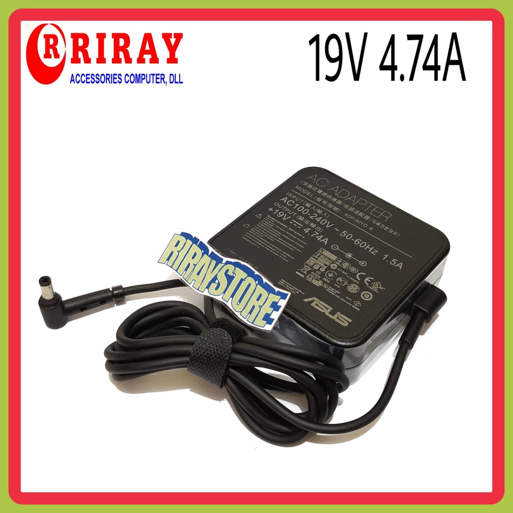 Charger Casan Laptop ASUS X455 X455LA X455LB X455LD X454 X454W A455L A455LA A455LB A455LD X450 X450C X450CA - EXA1208UH EXA1208EH 19V 3.42A Kotak- Kabel Power