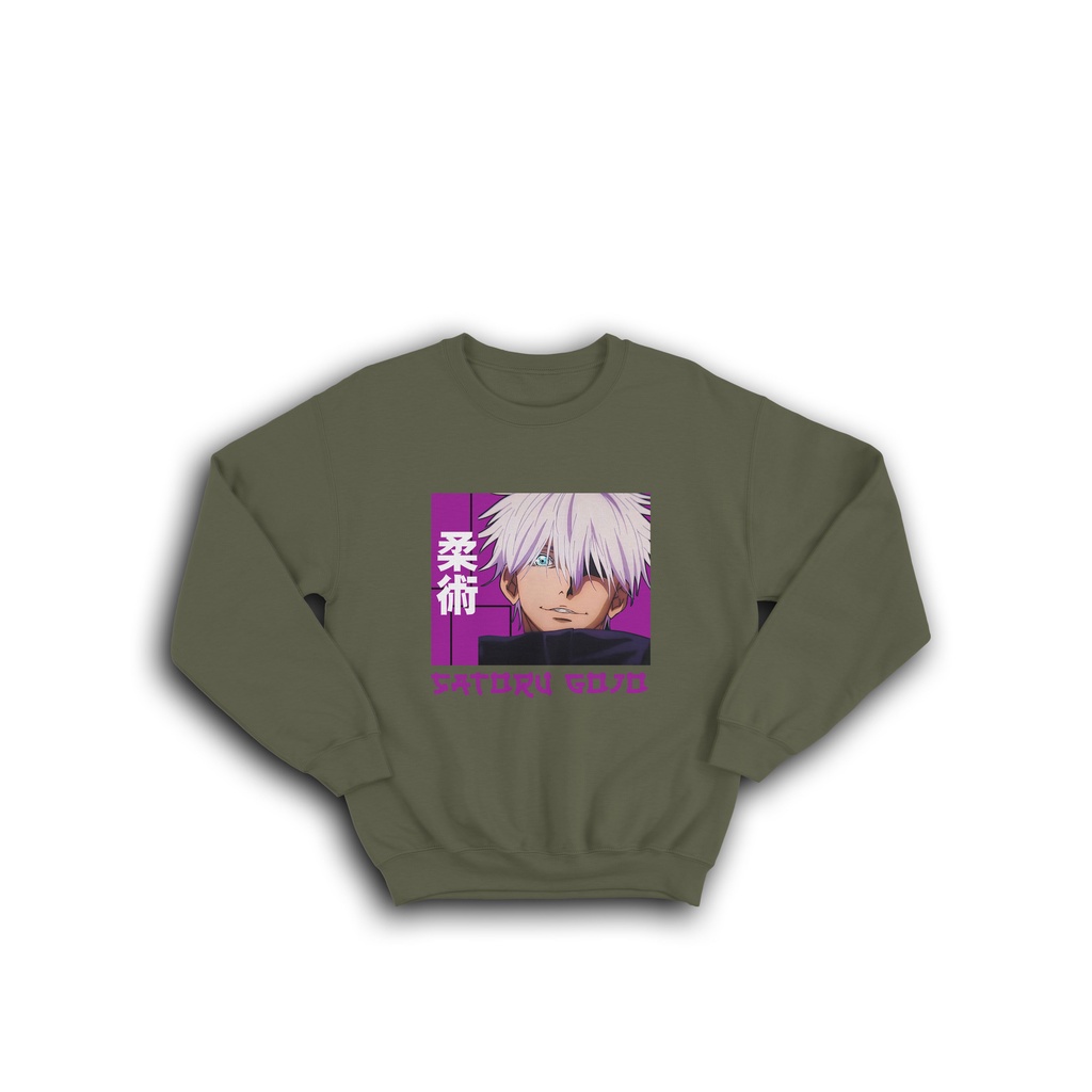 SWEATER CREWNECK ANIME SERIES MANGA JEPANG  GOJO SATORU JUJUTSU  KAISEN INUMAKI