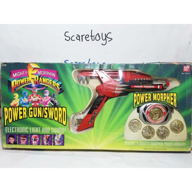 power rangers mighty morphin dx power gun sword power morpher