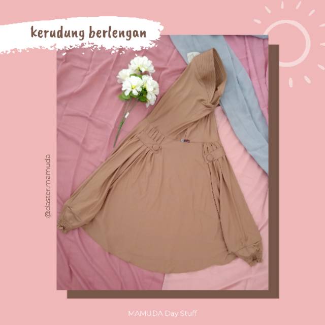 Kerudung jilbab khimar panjang berlengan santai polos