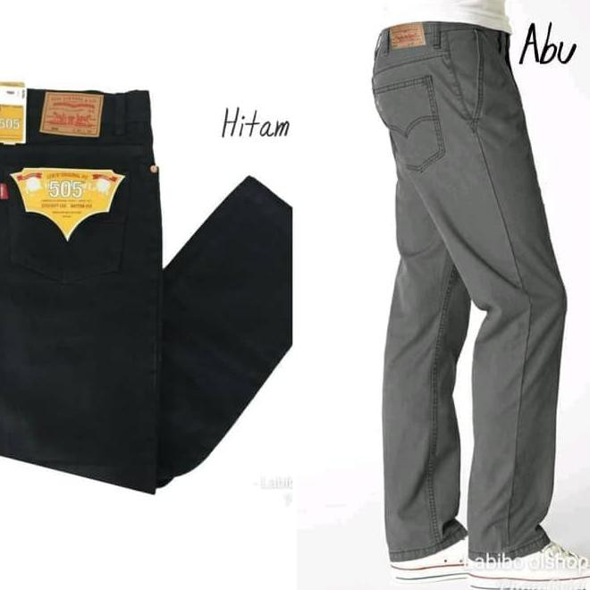 6NZB CELANA JEANS LEVIS 505 REGULAR/ STANDAR PRIA - HITAM, 29 EPTI