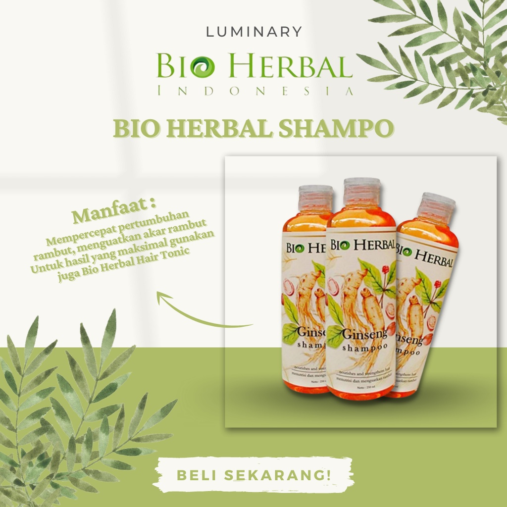 Shampoo Shampo Bio Herbal Ginseng Sampo Hair Keratin Shampo Pelurus Rambut Perawatan Rambut Rontok Original BPOM