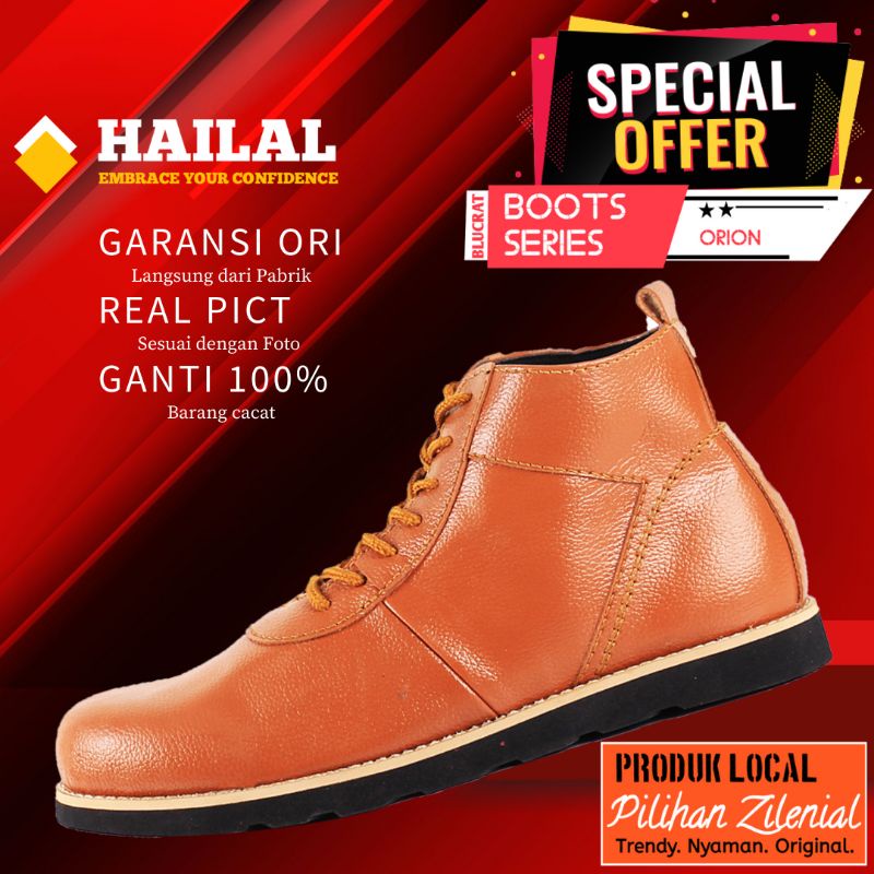 Sepatu Boots Safety Pria Pendek Kerja Original ORN
