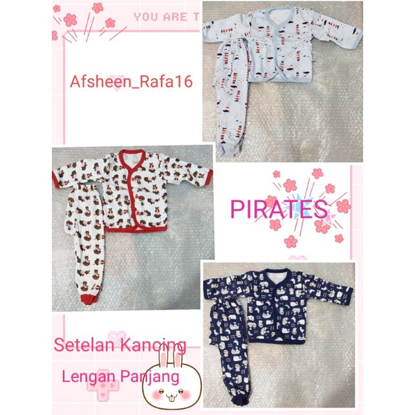 Little Owl Piyama / Setelan Baju Kancing Panjang + Celana Panjang