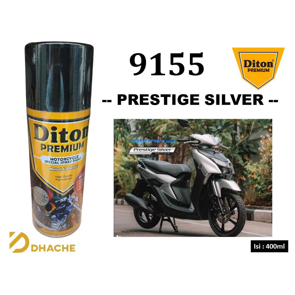 Cat Pilox Diton Premium Yamaha Prestige Silver 9155 400ml Warna Perak Mewah Solid pilok pylox pylok