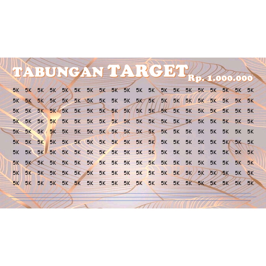 [1Juta5K] Celengan Target 1 juta Pecahan 5 ribu / celengan  target Tiktok / Tabungan Target / Mainan Anak Edukasi