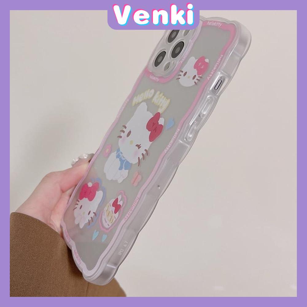 iPhone Case Silicone Soft Case Clear Case Wave Non-Slip Shockproof Camera Full Coverage Protection Pink Cartoon Cute For iPhone 13 Pro Max iPhone 12 Pro Max iPhone 11 iPhone 7 Plus