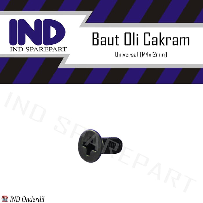 IND Onderdil Baut/Baud Tutup Oli Cakram/Minyak Rem M4x12/Universal Motor // Vario/Beat/Grand/Mio