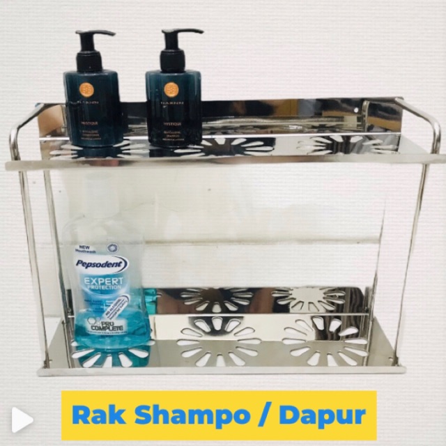 Rak Shampo Sabun Kamar Mandi Dapur / Tempat Teh Kopi Bumbu