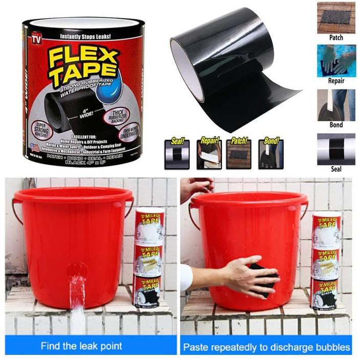 

FLEX TAPE 4" X 1,5M ISOLASI AJAIB LAKBAN SUPER KUAT WATERPROOF