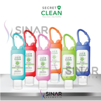 ✦SINAR✦ Secret Clean Antiseptic Hand Sanitizer Gel 50ml - Hand Sanitizer Liquid Spray 60ml + Gantungan Silicon