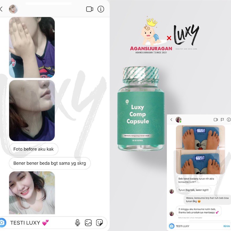 LUXY COMP CAPSULE WHITENING SLIMMING ULTIMATE ORIGINAL HERBAL