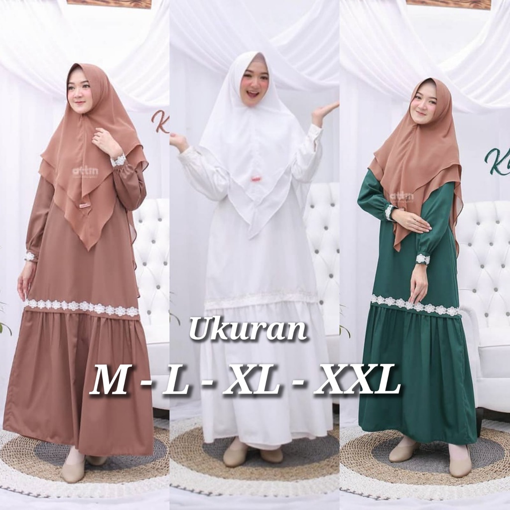 KHAYRA SYARI PLUS KHIMAR CERUTY UKURAN M - L - XL - XXL GAMIS SYARI BUSUI POLOS MURAH TERBARU MAXI DRESS JUMBO GAMIS KEKINIAN SYAR'I GAMIS BERKUALITAS BAJU GAMIS PESTA KONDANGAN SET JILBAB 2 LAYER ABAYA PREMIUM GAMIS JUMBO SERAGAM UMROH HAJI