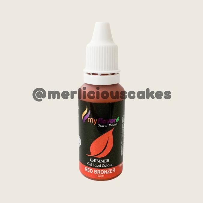 

My Flavor Red Bronzer Shimmer For Cake Painting Pewarna Makanan Halal