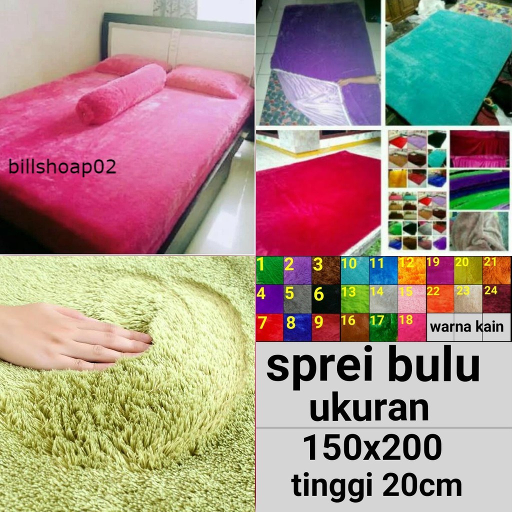 Sprei Bulu Rasfur 150x200