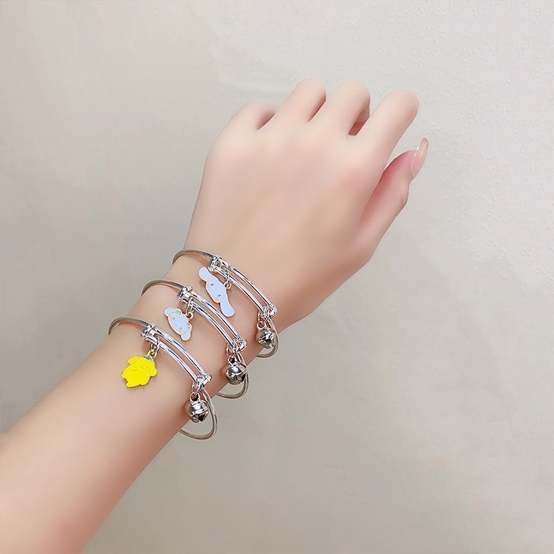 Gelang Desain Kartun Sanrio Bell Cinnamon Dog Melody Untuk Wanita