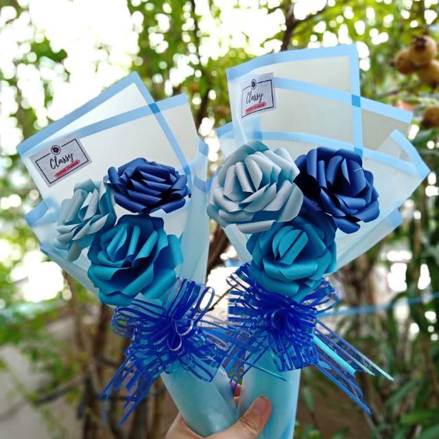 Rose mini bouquet with premium wrapping / Bunga Wisuda / Bunga Kertas / Paper Flower Bouquet