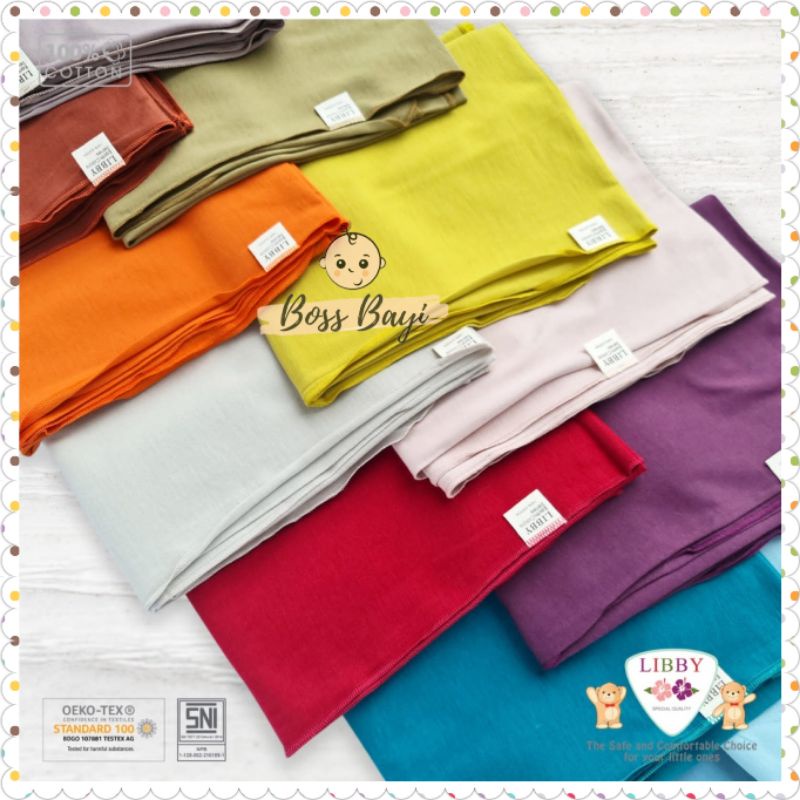 LIBBY EARTH COLORS SWADDLE / Bedong Bayi Warna Polos 85x105cm