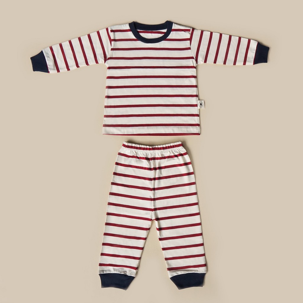 Piyama Anak Motif Salur Garis garis | DUO KRUCILS