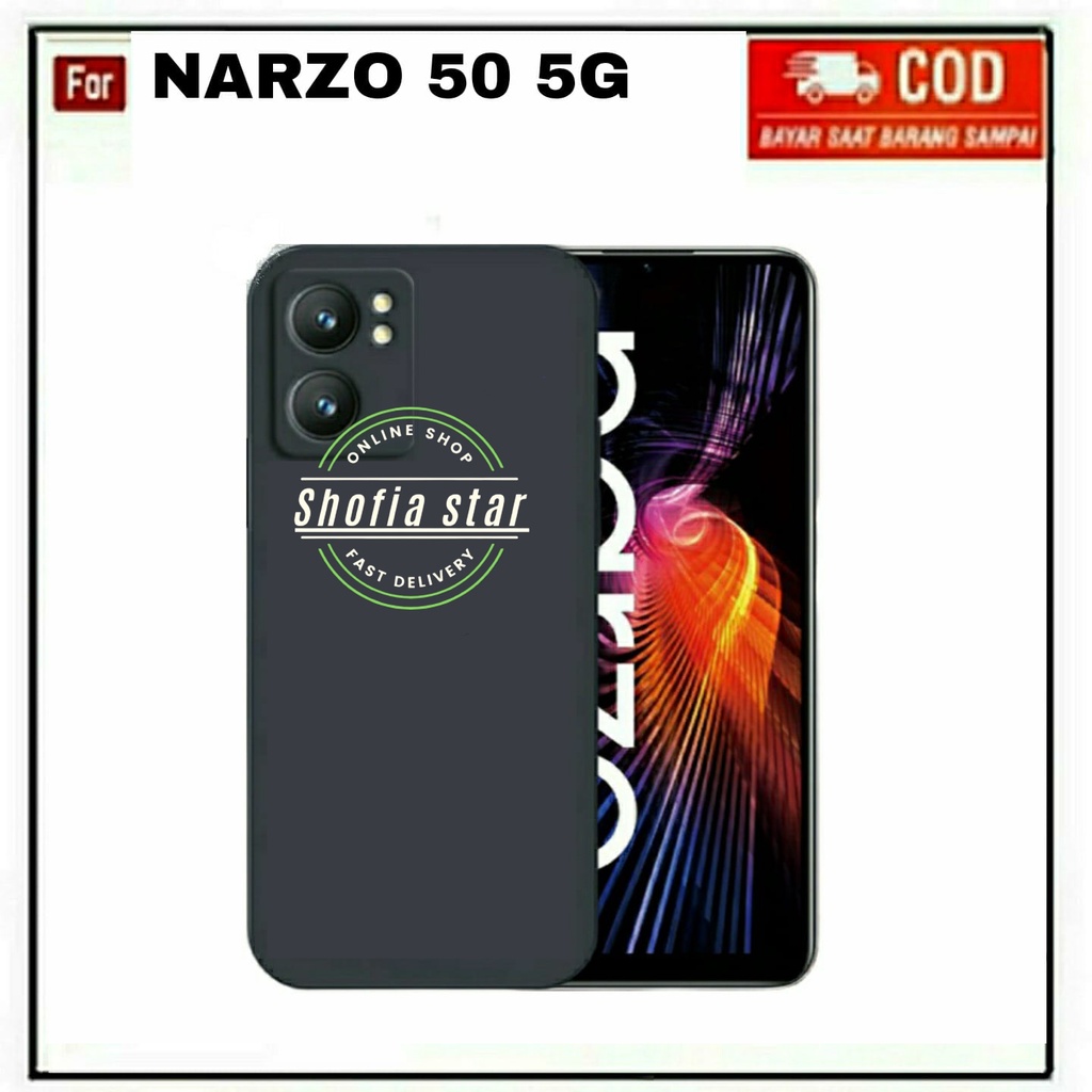 CASE REALME NARZO 50 5G SOFTCASE SLIM MATTE PREMIUM BLACK PROTECT CAMERA