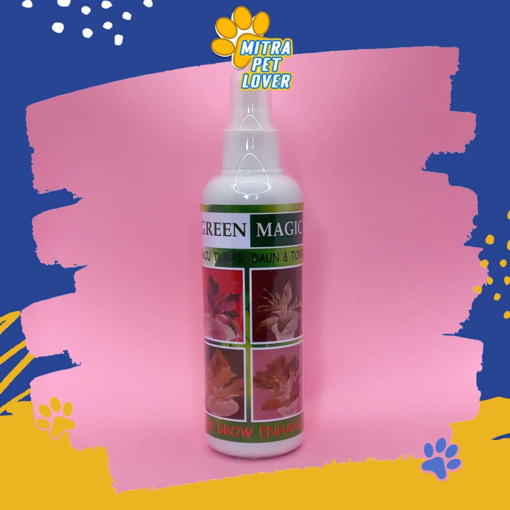 PENUMBUH DAUN &amp; TUNAS TANAMAN - GREEN MAGIC SPRAY 200 ML - PEMACU CEPAT TUMBUH TUMBUHAN HIAS PUPUK AMPUH - MURAH GARANSI KUALITAS ASLI ORIGINAL - PET ANIMAL PLANT LEAVE SUPLEMEN MINERAL &amp; NUTRISI TAMASINDO OBAT KESEHATAN &amp; VITAMIN PELIHARAAN MITRAPETLOVER