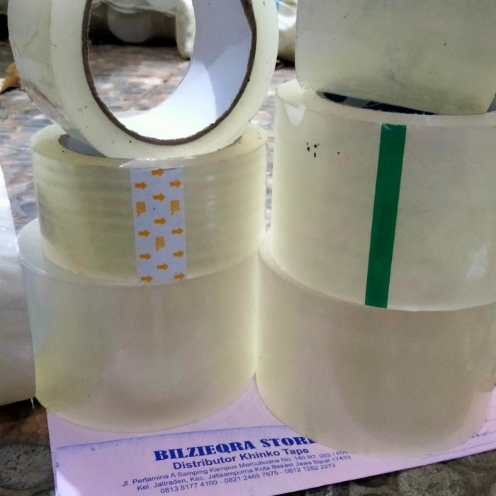 

lakban kiloan coklat bening murah - Putih, 5 cm/3jr