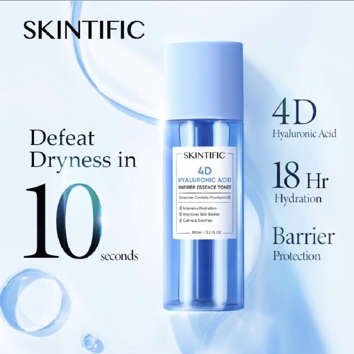 Jual Skintific 4d Hyaluronic Acid Barrier Essence Toner 100ml Shopee