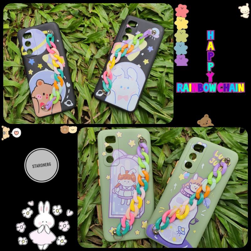 Silikon Vivo V20  V20 SE Happy Rainbow Chain