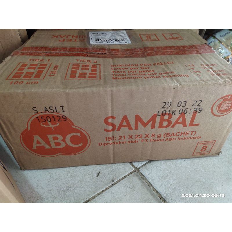 SAMBAL ABC STICK 21*22*@8GRAM .SATU KARDUS